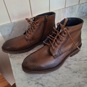 JOHNSTON & MURPHY Brown Mens Dress Boots